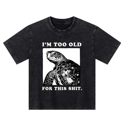 Tokyo-Tiger Turtle I Quit Meme Energy Washed T-Shirt