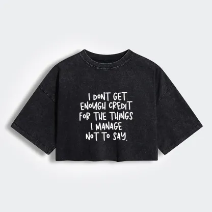 Tokyo-Tiger Saying No Is A Superpower Women's Washed Crop T-Shirt