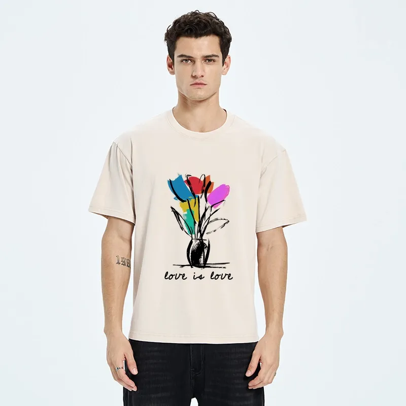 Tokyo-Tiger Pride Tulip Love Is Love Washed T-Shirt