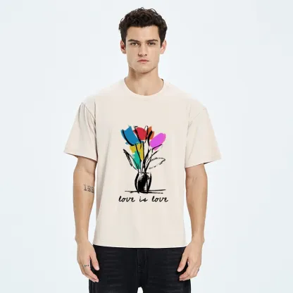 Tokyo-Tiger Pride Tulip Love Is Love Washed T-Shirt