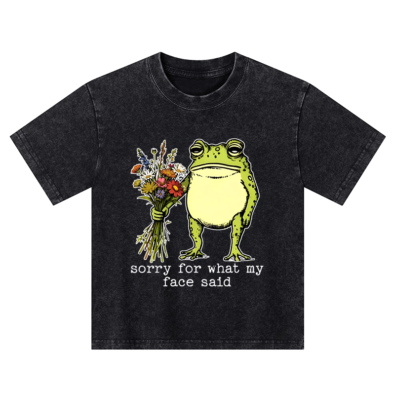 Tokyo-Tiger Frog Sorry Mode Activated Washed T-Shirt