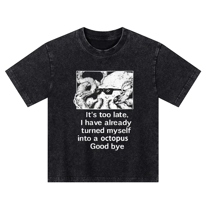 Tokyo-Tiger Octopus Meme I Disappeared Completely Kids Washed T-Shirt