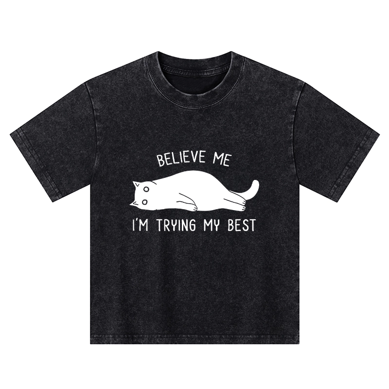 Tokyo-Tiger When Life Is Hard Nap First Kids Washed T-Shirt