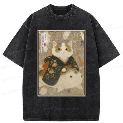 Tokyo-Tiger The Cat and the Art of Getting Lost Washed T-Shirt