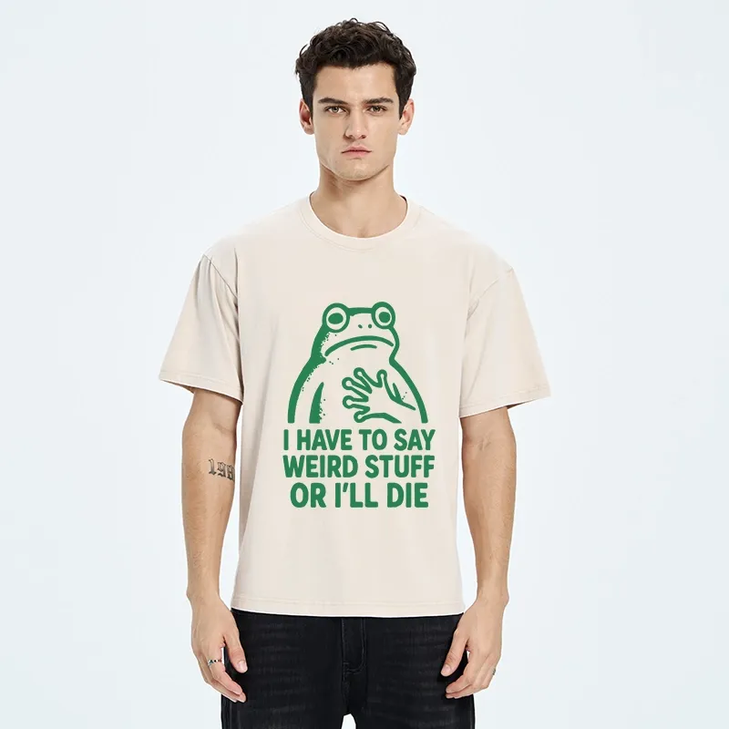 Tokyo-Tiger Weird Frog Funny Meme Shirt Washed T-Shirt