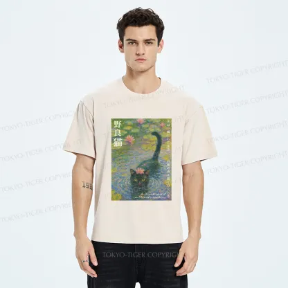 Tokyo-Tiger Impressionist Stray Cats Poster Washed T-Shirt
