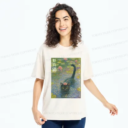 Tokyo-Tiger Impressionist Stray Cats Poster Washed T-Shirt