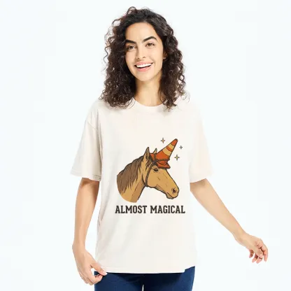 Tokyo-Tiger Silly Horse Trying To Be Magical Washed T-Shirt
