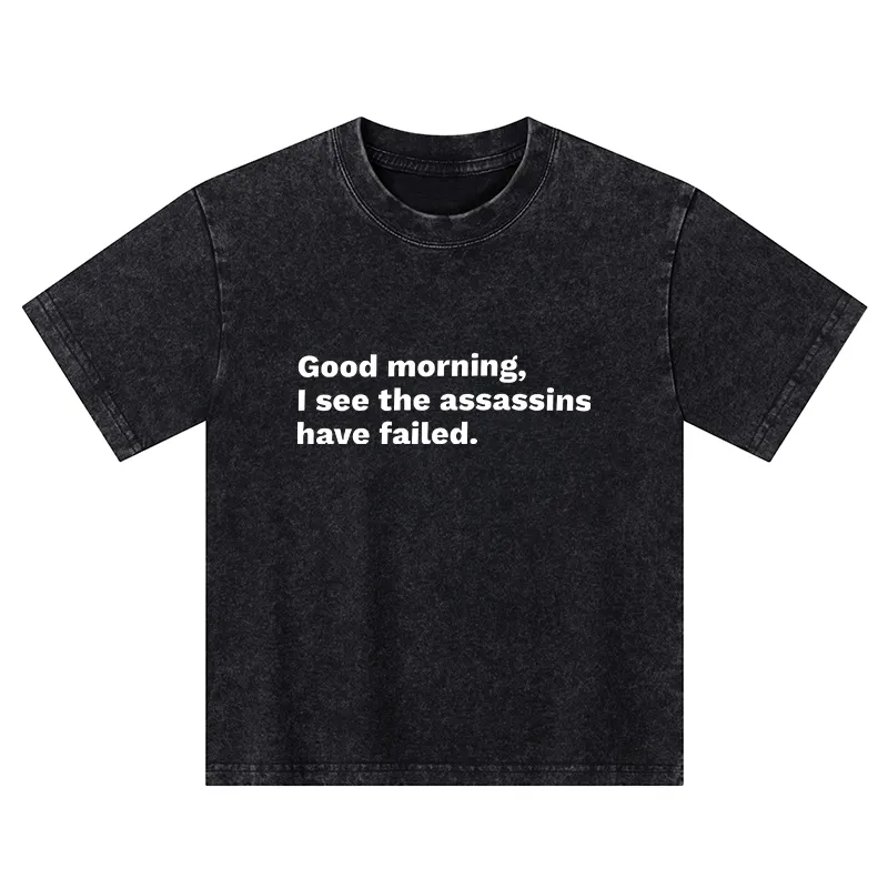 Tokyo-Tiger Assassins Failed Morning Quote Art Kids Washed T-Shirt Sale