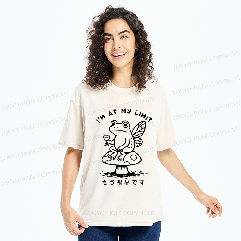 Tokyo-Tiger Funny At Frog's Limit memes Washed T-Shirt