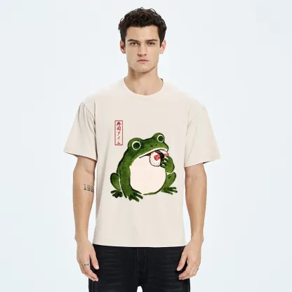 Tokyo-Tiger Sushi Time For The Hungry Frog Washed T-Shirt