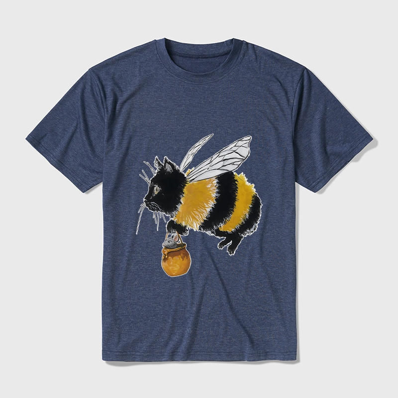 Tokyo-Tiger Catbee Funny Cotton Blend T-Shirt