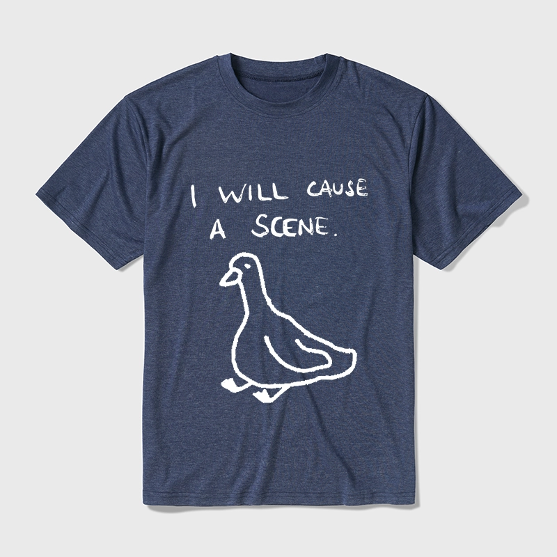 Tokyo-Tiger Stupid Goose Funny Japan Retro Cotton Blend T-Shirt