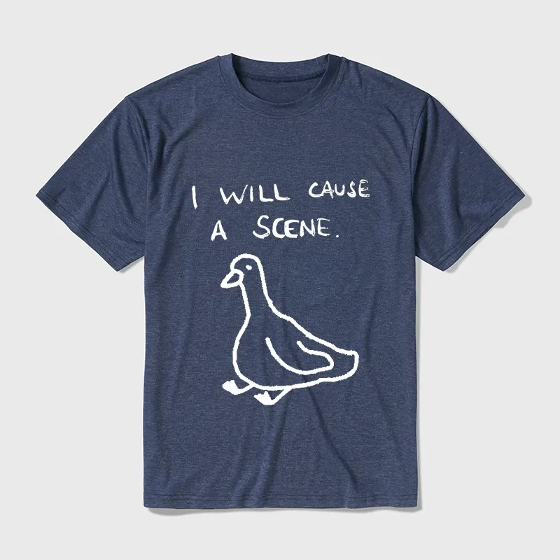 Tokyo-Tiger Stupid Goose Funny Japan Retro Cotton Blend T-Shirt