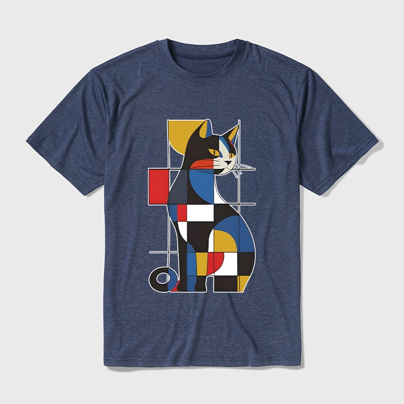 Tokyo-Tiger Mondrian Cat Cotton Blend T-Shirt