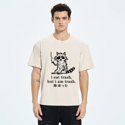 Tokyo-Tiger Raccoon’s Trashy Lifestyle Washed T-Shirt