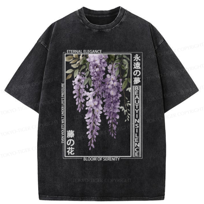 Tokyo-Tiger Whispers of the Wisteria Washed T-Shirt