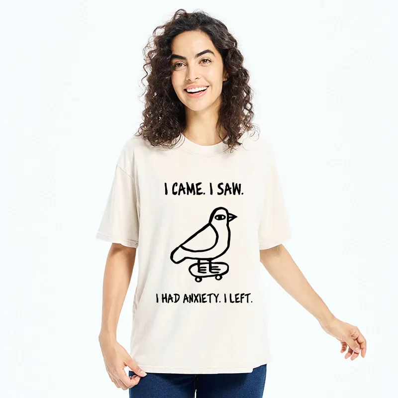Tokyo-Tiger Funny Meme Bird Just Needs A Break Washed T-Shirt