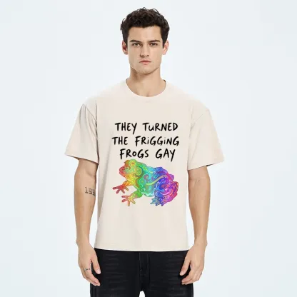Tokyo-Tiger They Made The Frogs Extra Gay Washed T-Shirt