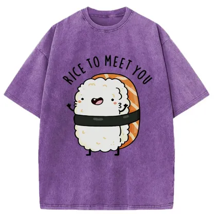 Tokyo-Tiger Greetings From Sushi Washed T-Shirt