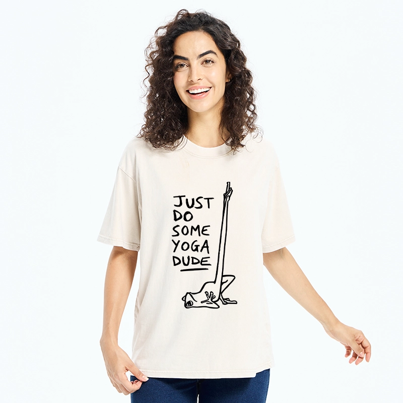 Tokyo-Tiger Funny Stretch Yoga Frog Takes Daily Workout Washed T-Shirt