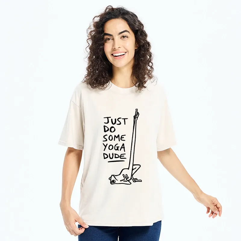 Tokyo-Tiger Funny Stretch Yoga Frog Takes Daily Workout Washed T-Shirt