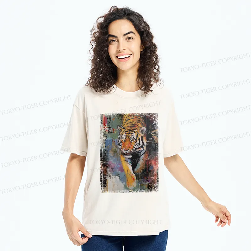 Tokyo-Tiger Tiger：I'm Just A Bigger Cat, So What? Washed T-Shirt