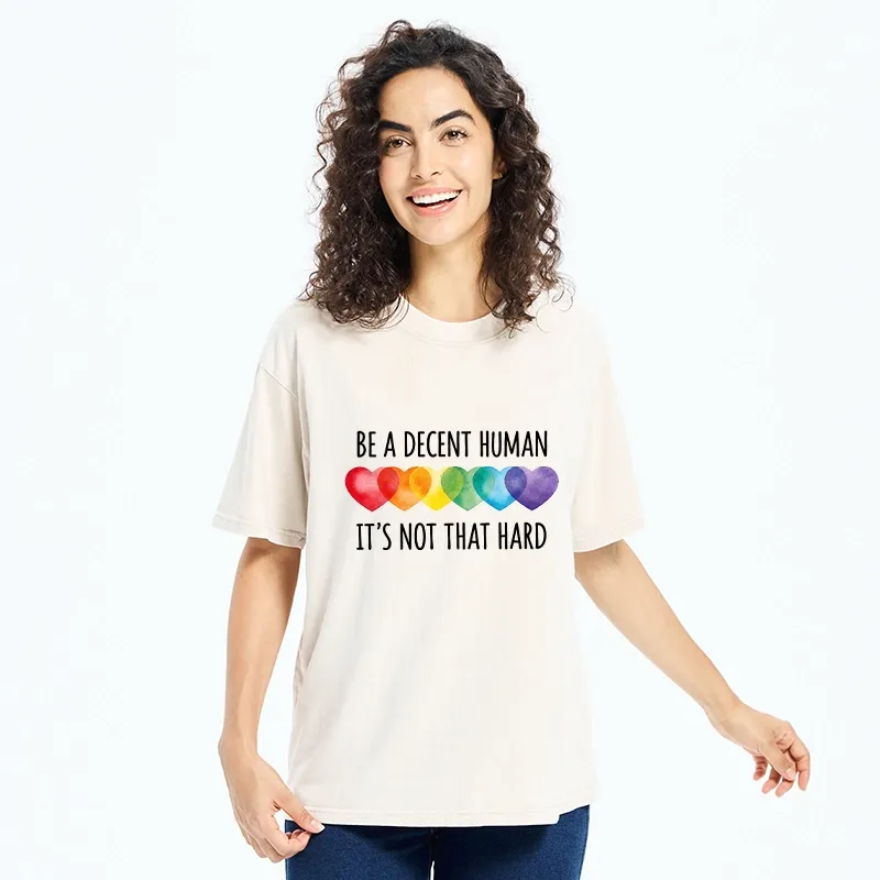 Tokyo-Tiger Be Kind As Rainbow Hearts Remind Us Washed T-Shirt