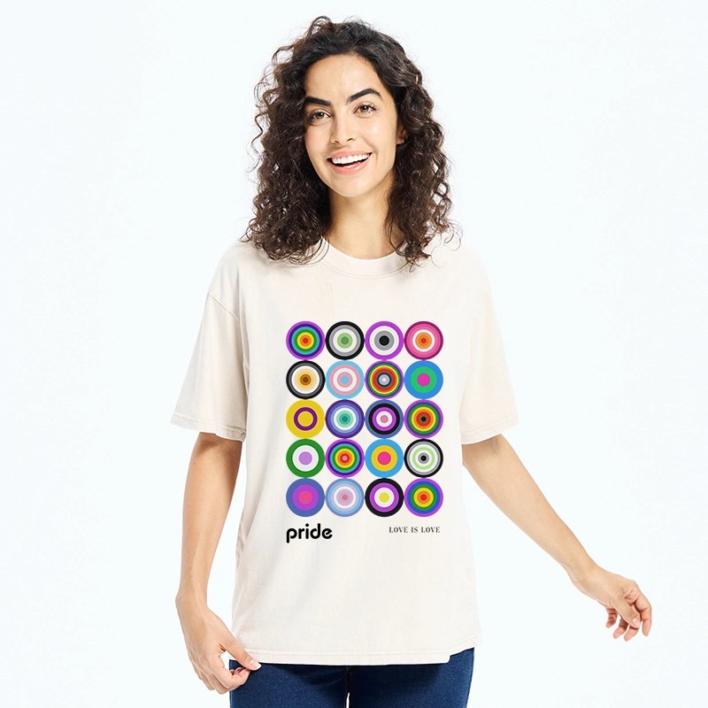 Tokyo-Tiger Every Circle Glows With Inclusive Love Washed T-Shirt