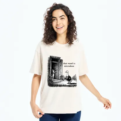 Tokyo-Tiger Funny Cat And Duck Door Joke Washed T-Shirt