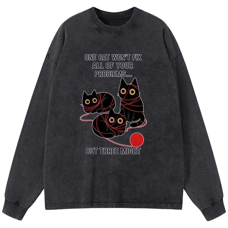 [Copy]Tokyo-Tiger Aesthetic Yellow And Black Bird Washed Long Sleeve T-Shirt