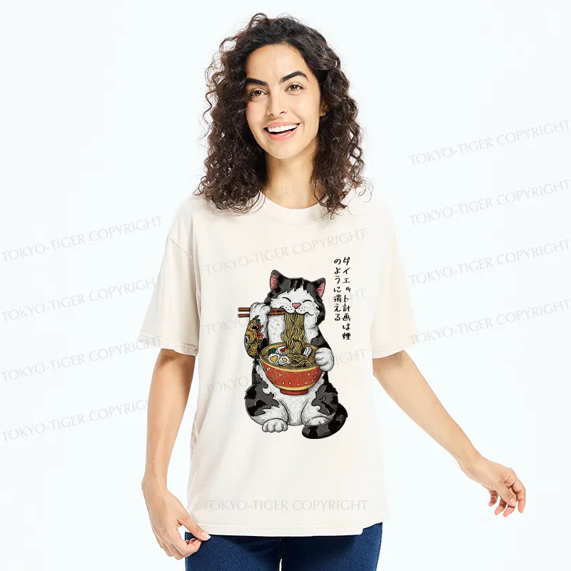 Tokyo-Tiger Diet Plans Shattered Into Nothingness Washed T-Shirt