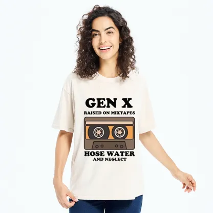 Tokyo-Tiger Retro Childhood GenX Cassette Tape Washed T-Shirt