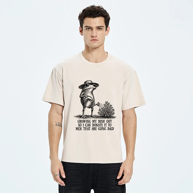 Tokyo-Tiger Silly Gardener Frog Funny Daily Meme Washed T-Shirt 