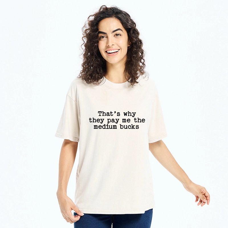 Tokyo-Tiger Relatable Work Salary Funny Quote Washed T-Shirt