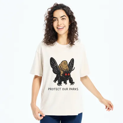 Tokyo-Tiger Bigfoot Ride Moth Protect Parks Washed T-Shirt