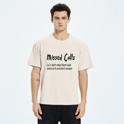 Tokyo-Tiger Funny Meme Missed Calls Definition Washed T-Shirt