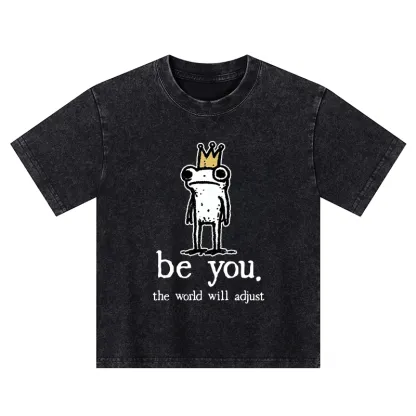 Tokyo-Tiger Crown Frog Stays True To Self Kids Washed T-Shirt