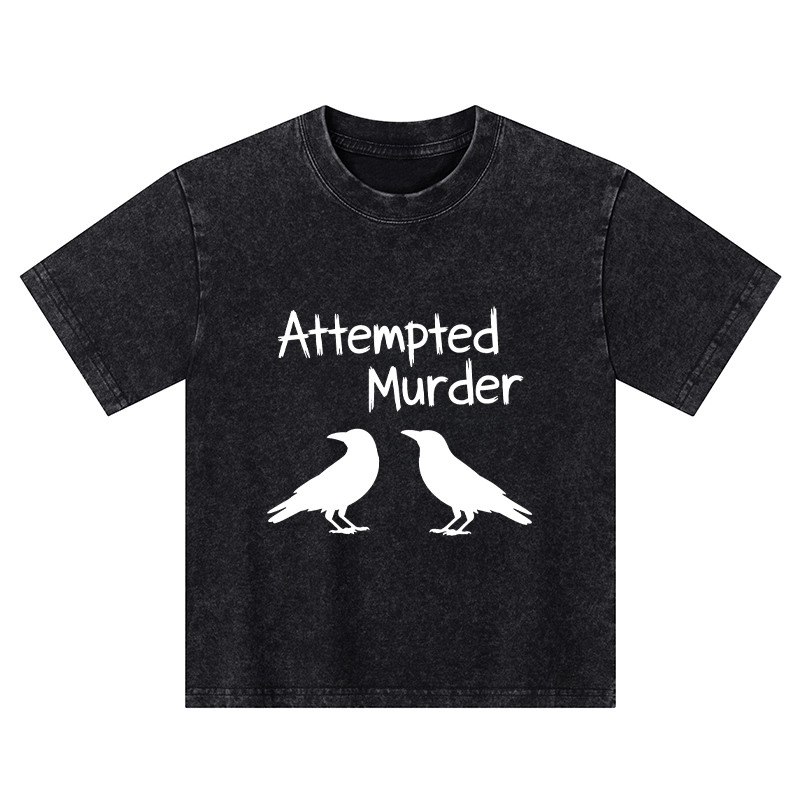 Tokyo-Tiger Two Crows Attempted Murder Joke Kids Washed T-Shirt