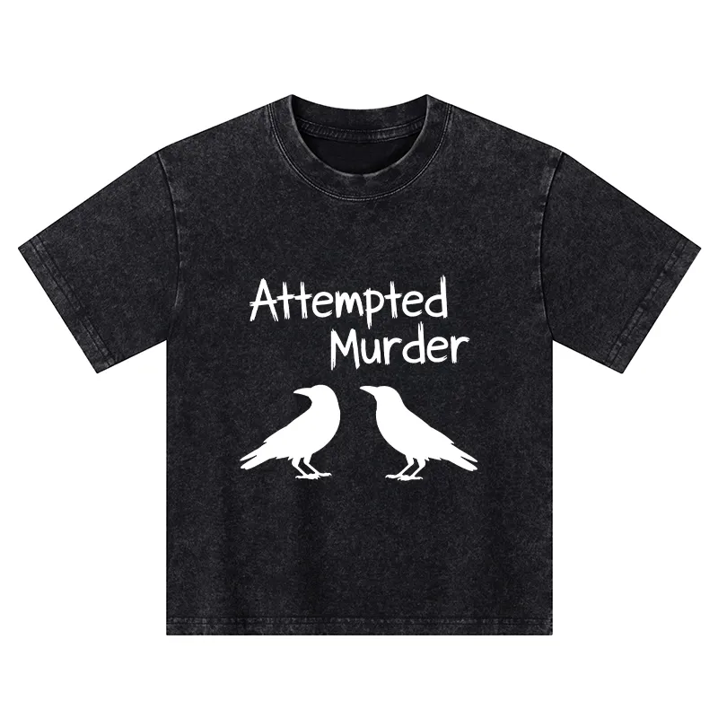 Tokyo-Tiger Two Crows Attempted Murder Joke Kids Washed T-Shirt