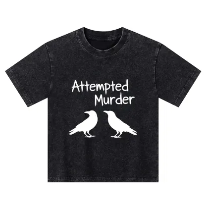 Tokyo-Tiger Two Crows Attempted Murder Joke Kids Washed T-Shirt