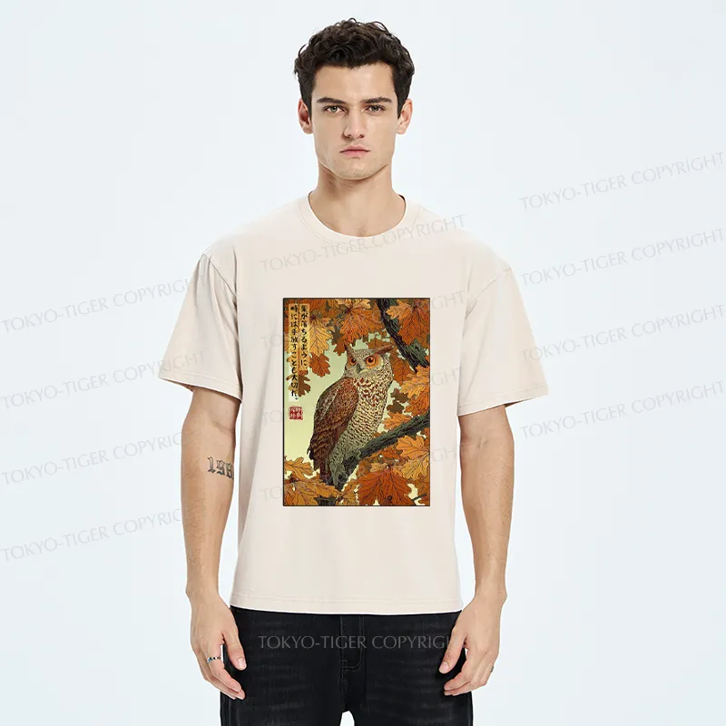Tokyo-Tiger Like leaves, sometimes letting go is essential Washed T-Shirt