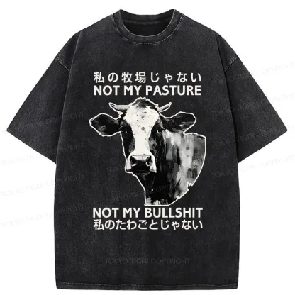 Tokyo-Tiger It's Not My Problem Washed T-Shirt