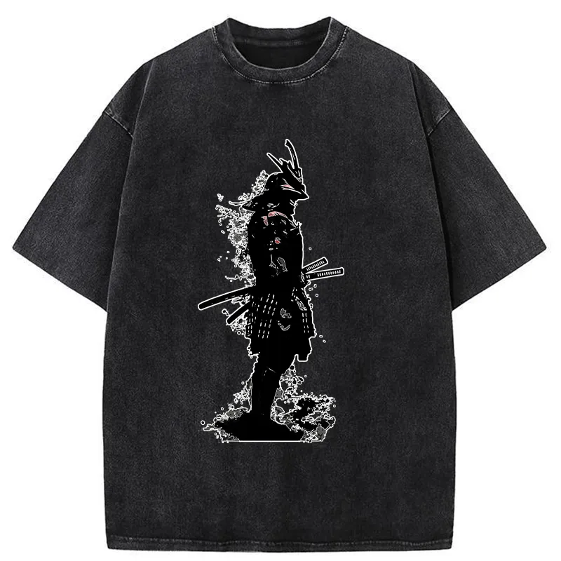 Tokyo-Tiger Armored Samurai Samurai Washed T-Shirt