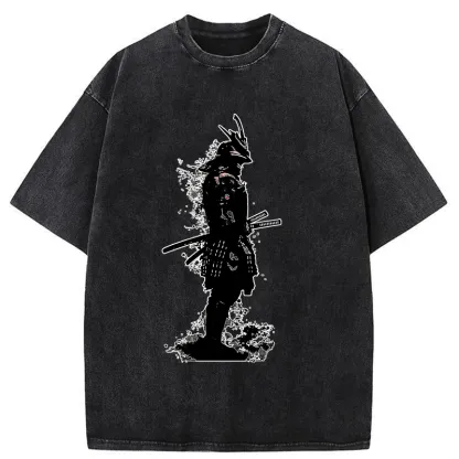 Tokyo-Tiger Armored Samurai Samurai Washed T-Shirt