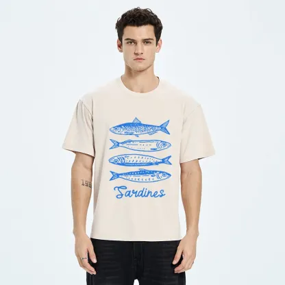 Tokyo-Tiger Funny Meme Simple Fish Art Vibe Washed T-Shirt