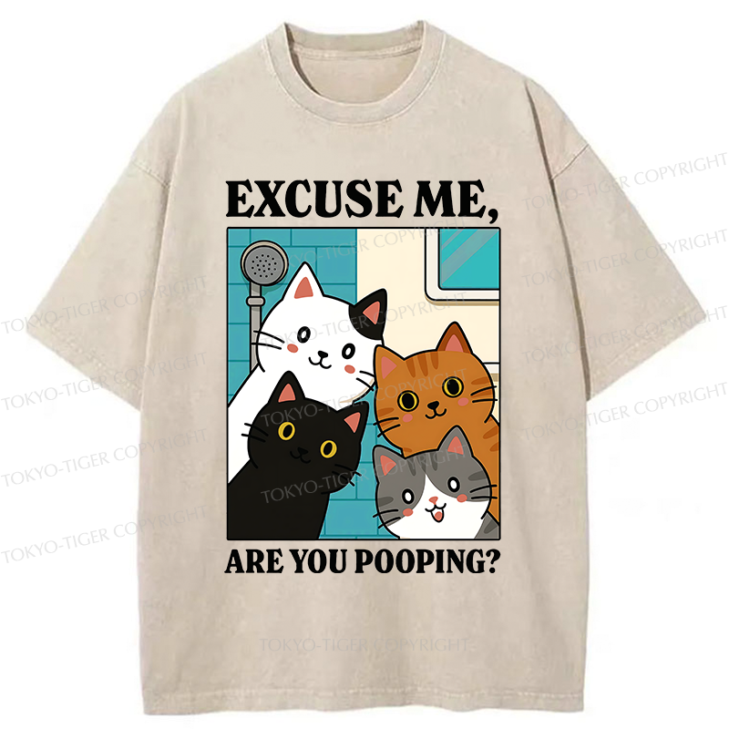 Tokyo-Tiger Cats Is Staring At You Washed T-Shirt