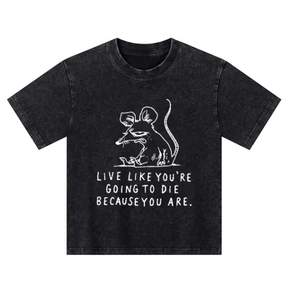 Tokyo-Tiger Funny Meme Sarcastic Rat Life Truth Kids Washed T-Shirt