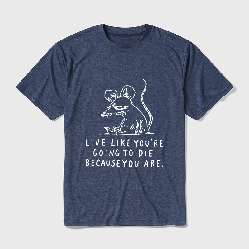 Tokyo-Tiger Funny Meme Sarcastic Rat Life Truth Cotton Blend T-Shirt