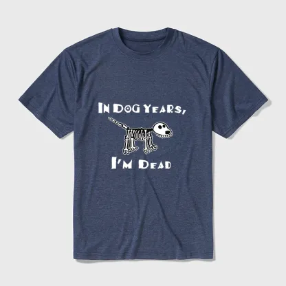 Tokyo-Tiger Funny Meme Old Dog Dead In Dog Years Vibe Cotton Blend T-Shirt